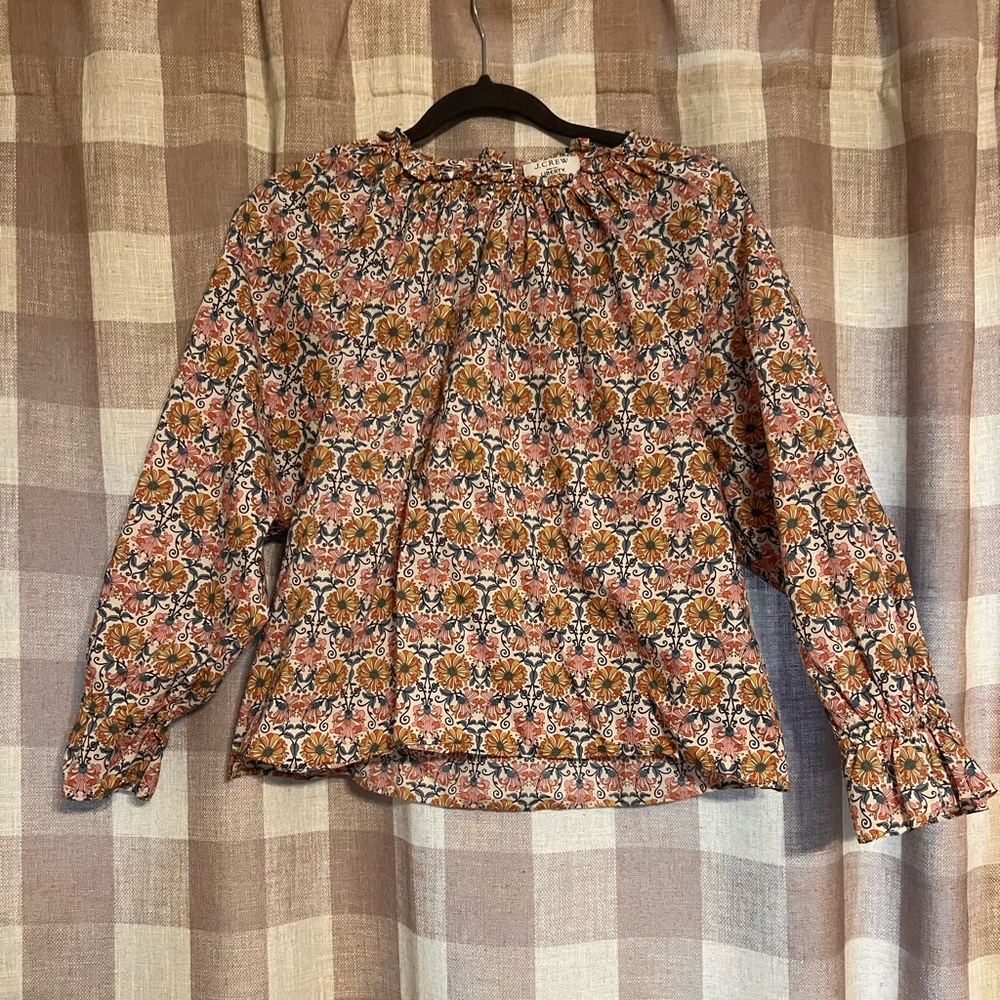 J Crew Liberty London print blouse